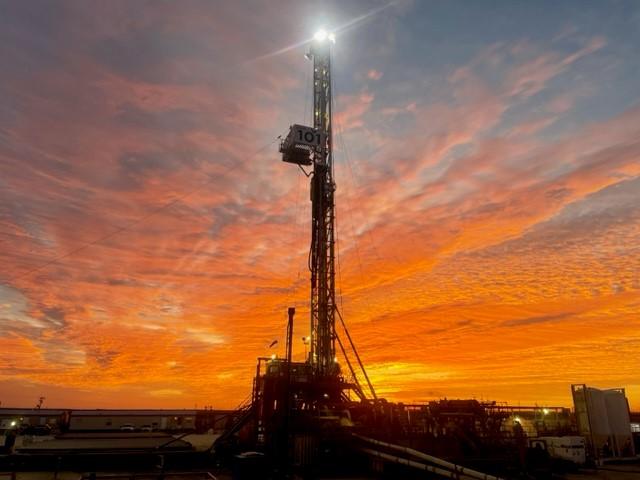 Oil field in texas, USA 
