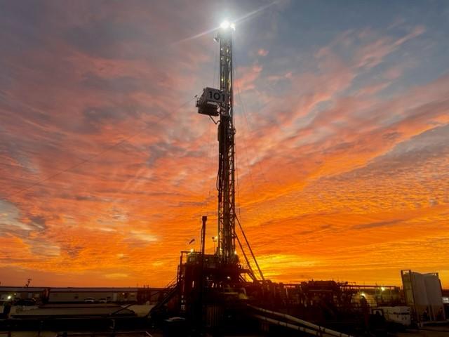 Oil field in texas, USA